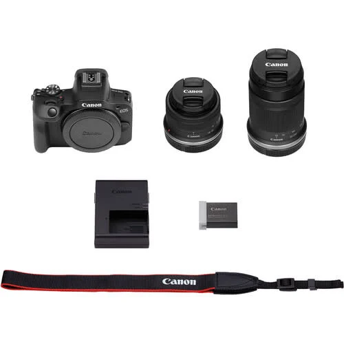 Canon EOS R100 Mirrorless Camera with 18-45mm and 55-210mm Lenses Kit Questions & Answers